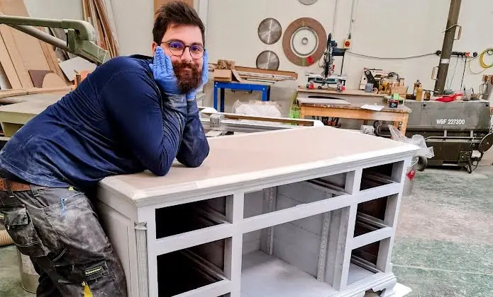 Sideboard during repair and painting Sideboard during repair and painting