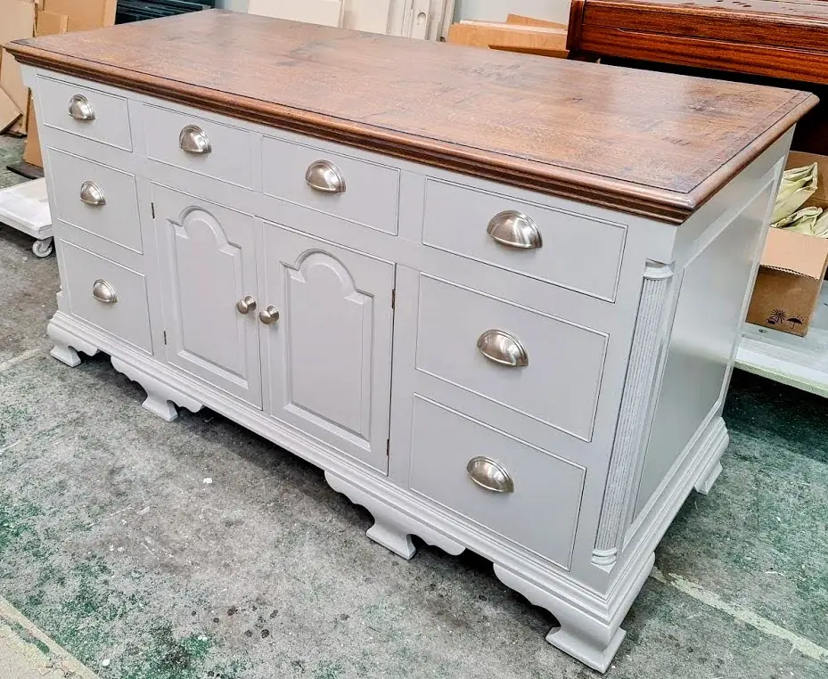 Sideboard after painting Sideboard after painting