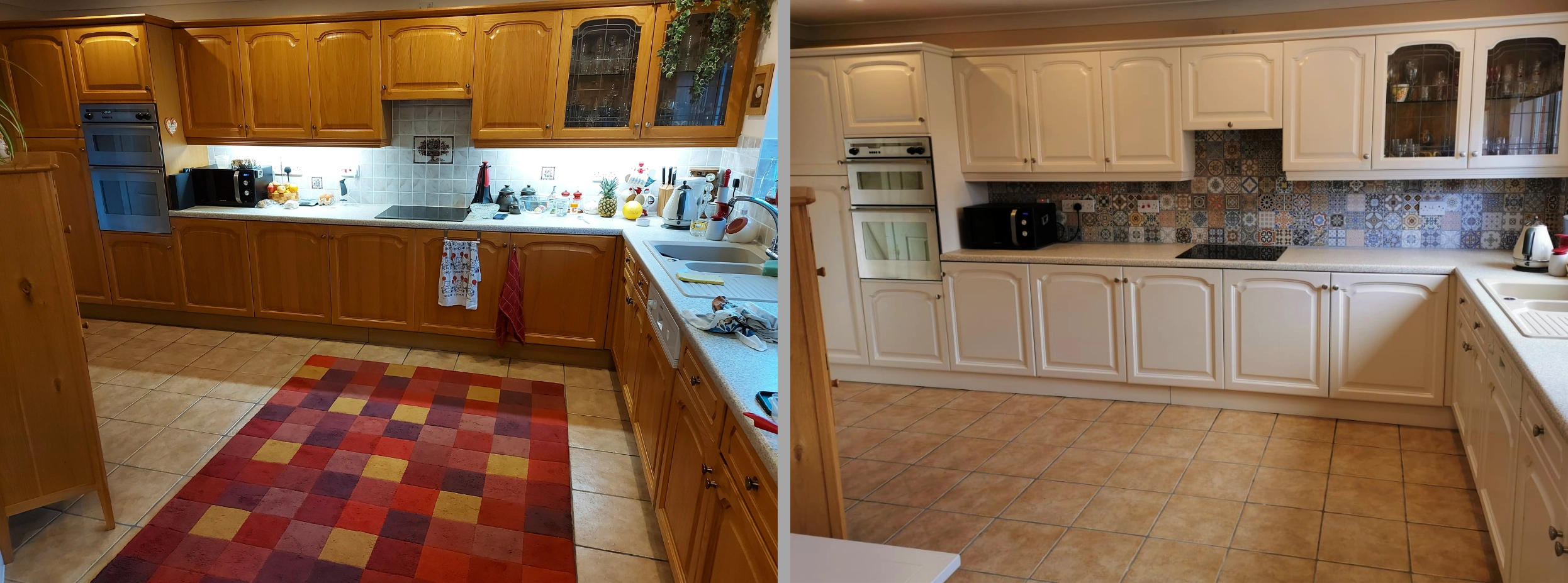 Before & After: Ashford kitchen resprayed in Farrow & Ball Dimity