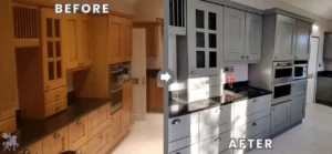 Kitchen Spraying in Grimsby Before and After